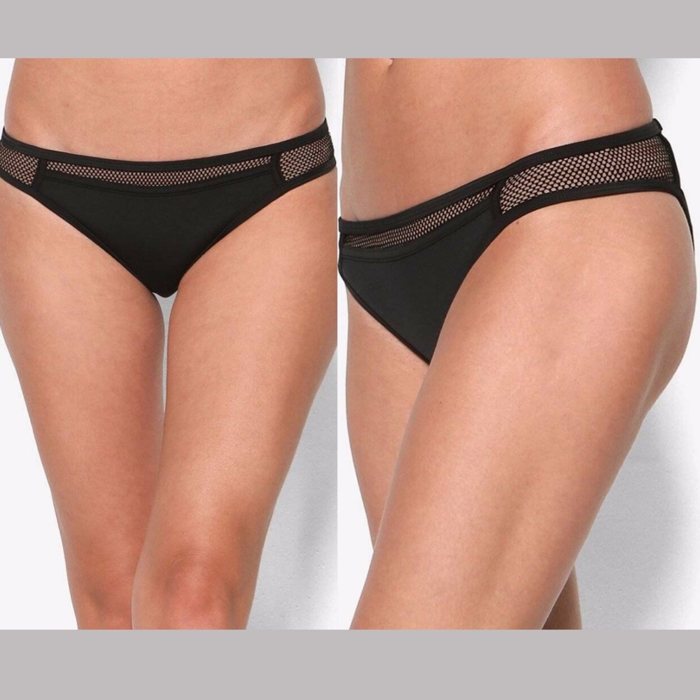 NWT! KENDALL + KYLIE at Topshop Mesh Inset Bikini‎ Bottoms [ SZ US 8 ] BLACK